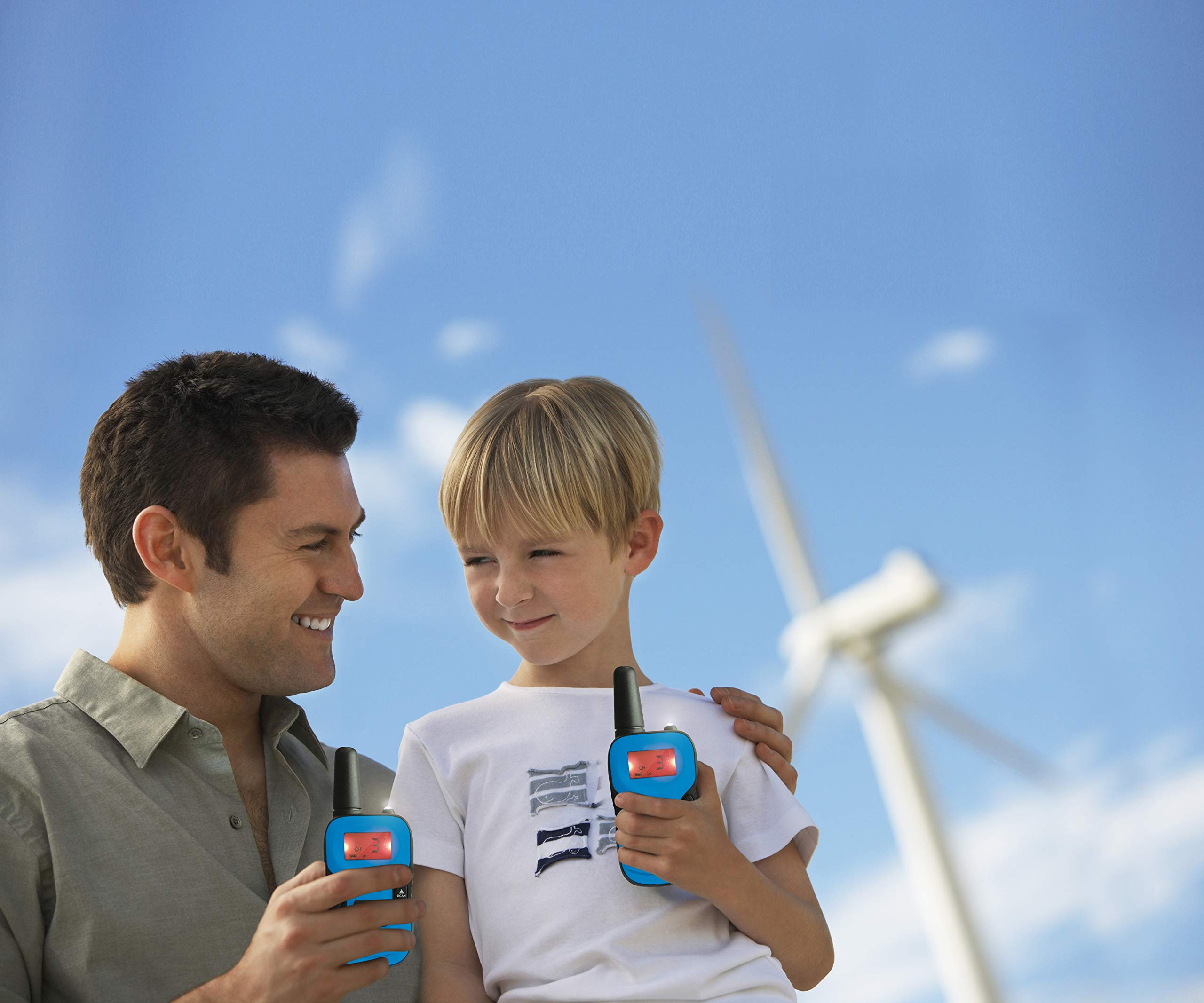 5km Long Distance Digital Walkie Talkies Rechargeable Battery with LCD Display and Digital Audio, Communication and Action Game for Outdoor Adventure, Belt Clip, Blue/Black, TW43 - Image 5