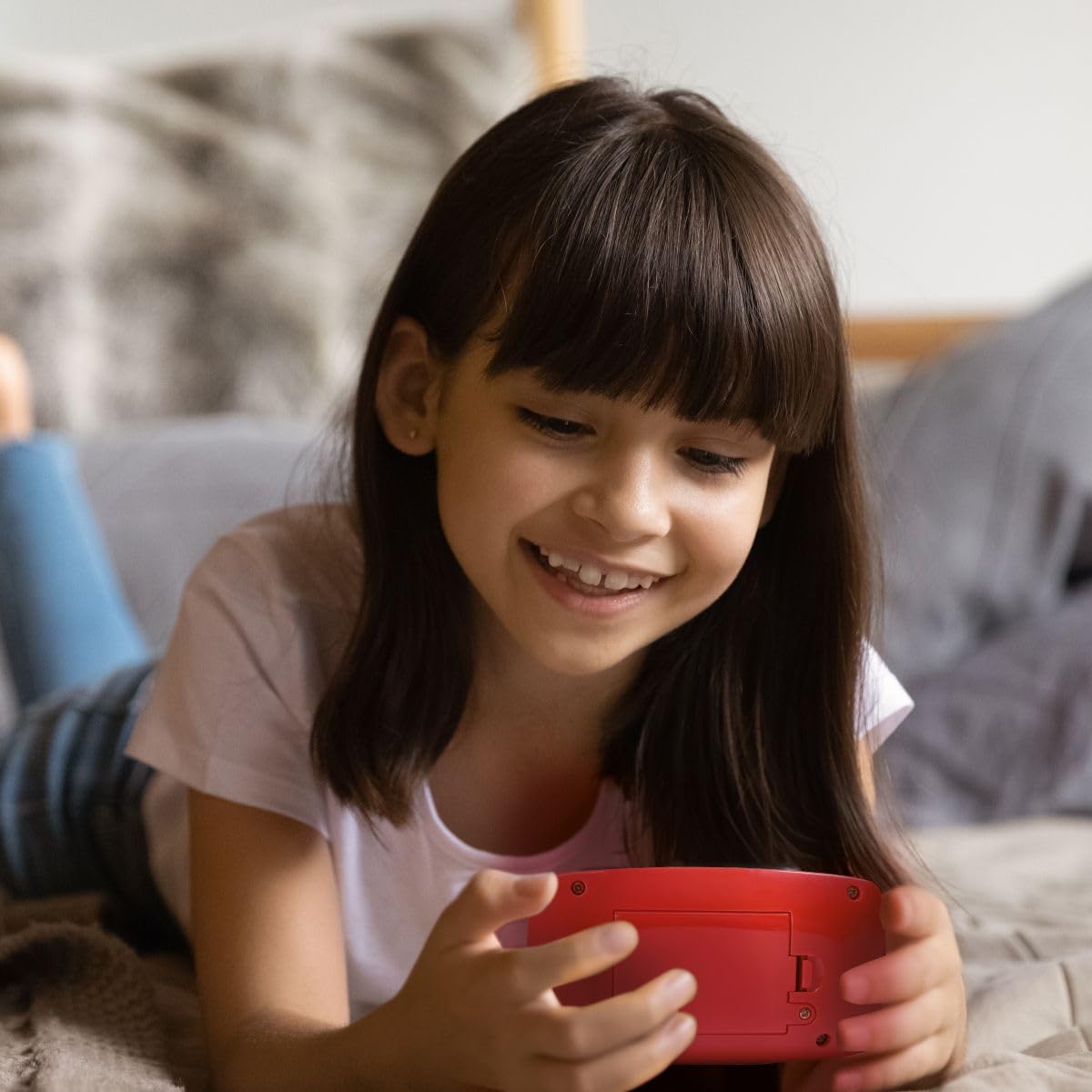 Compact Cyber Arcade Portable Gaming Console, 250 Games, LCD, Red, JL2375RD - Image 4