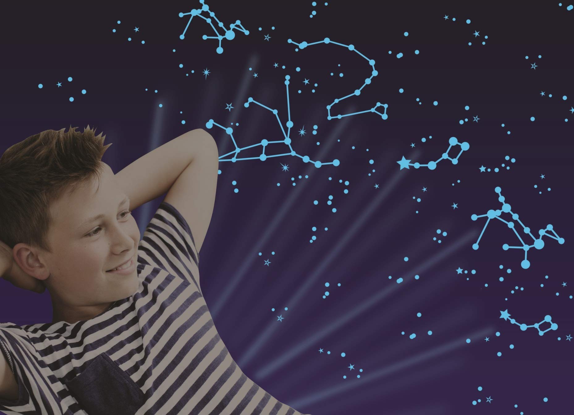 LEXiBOOK, 2-in-1 Constellations and Images Planetarium Projector, 24 Images to Discover Space, 2 Constellation Domes, STEM, White/Blue, NLJ180 - Image 10