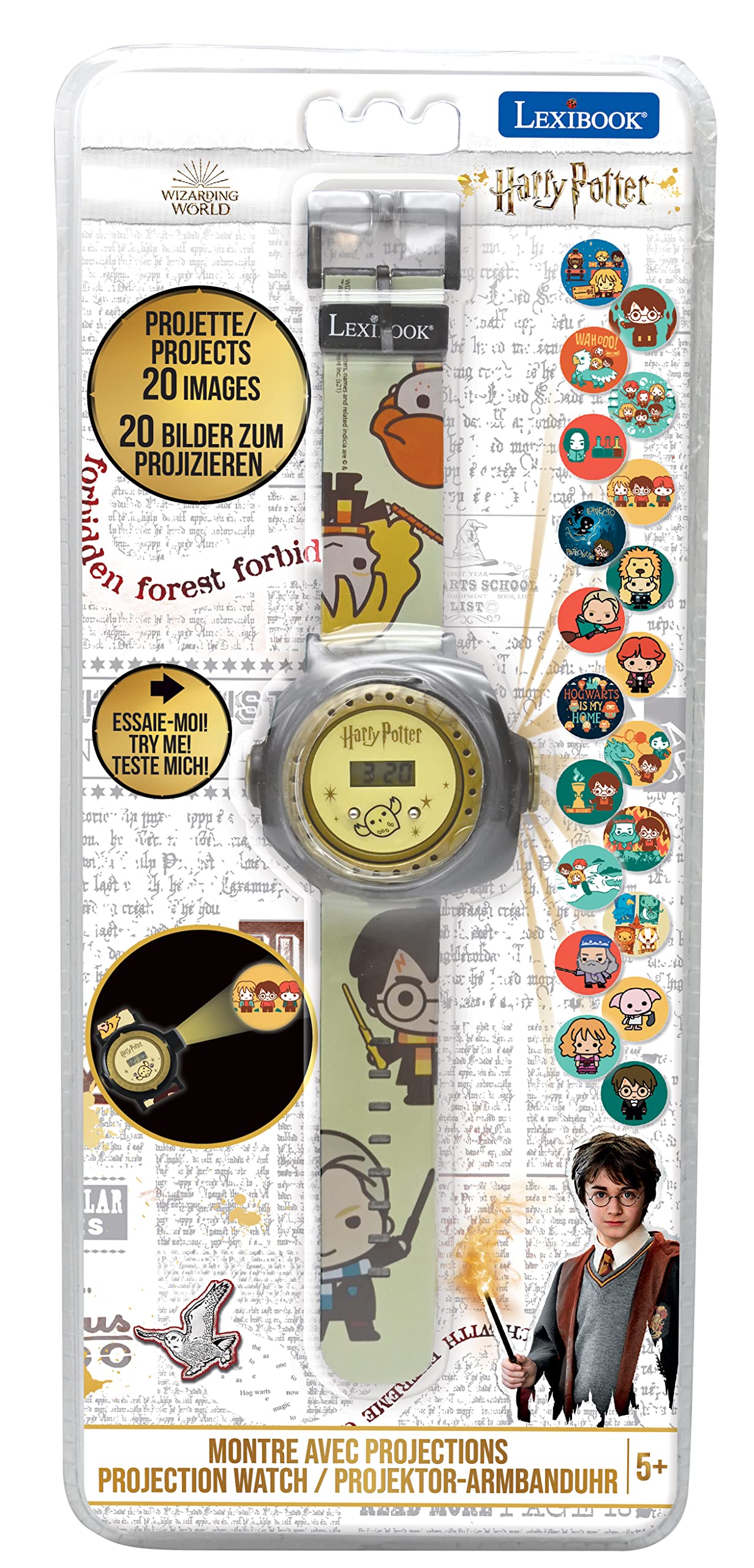 LEXiBOOK, Adjustable Wristwatch with Digital Screen Featuring 20 projections, Multiple Characters - Image 5