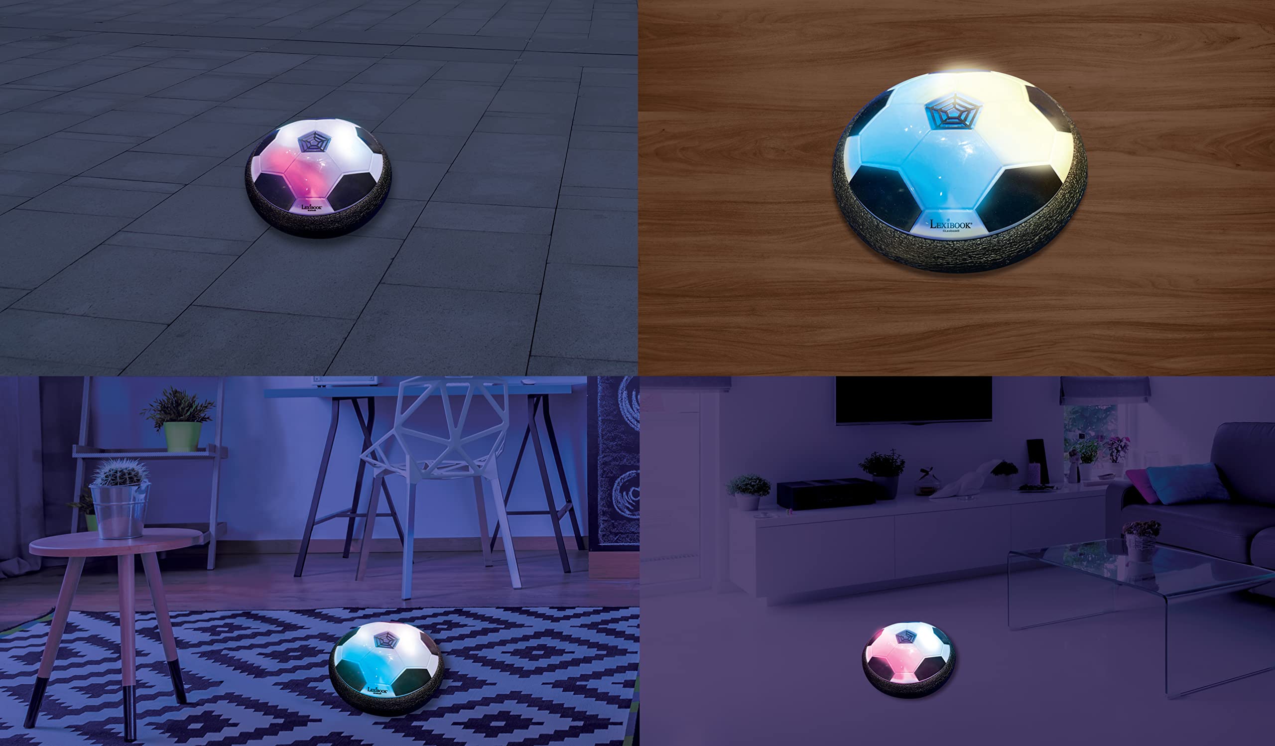 Lexibook Aerofoot, Hovercraft Soccer disc, 2 Goals, Pump and Inflatable Ball Included, Glides Easily, Fast and Dynamic, Light Effects, Anti-Shock Foam Edges, Rechargeable, JG981 - Image 5