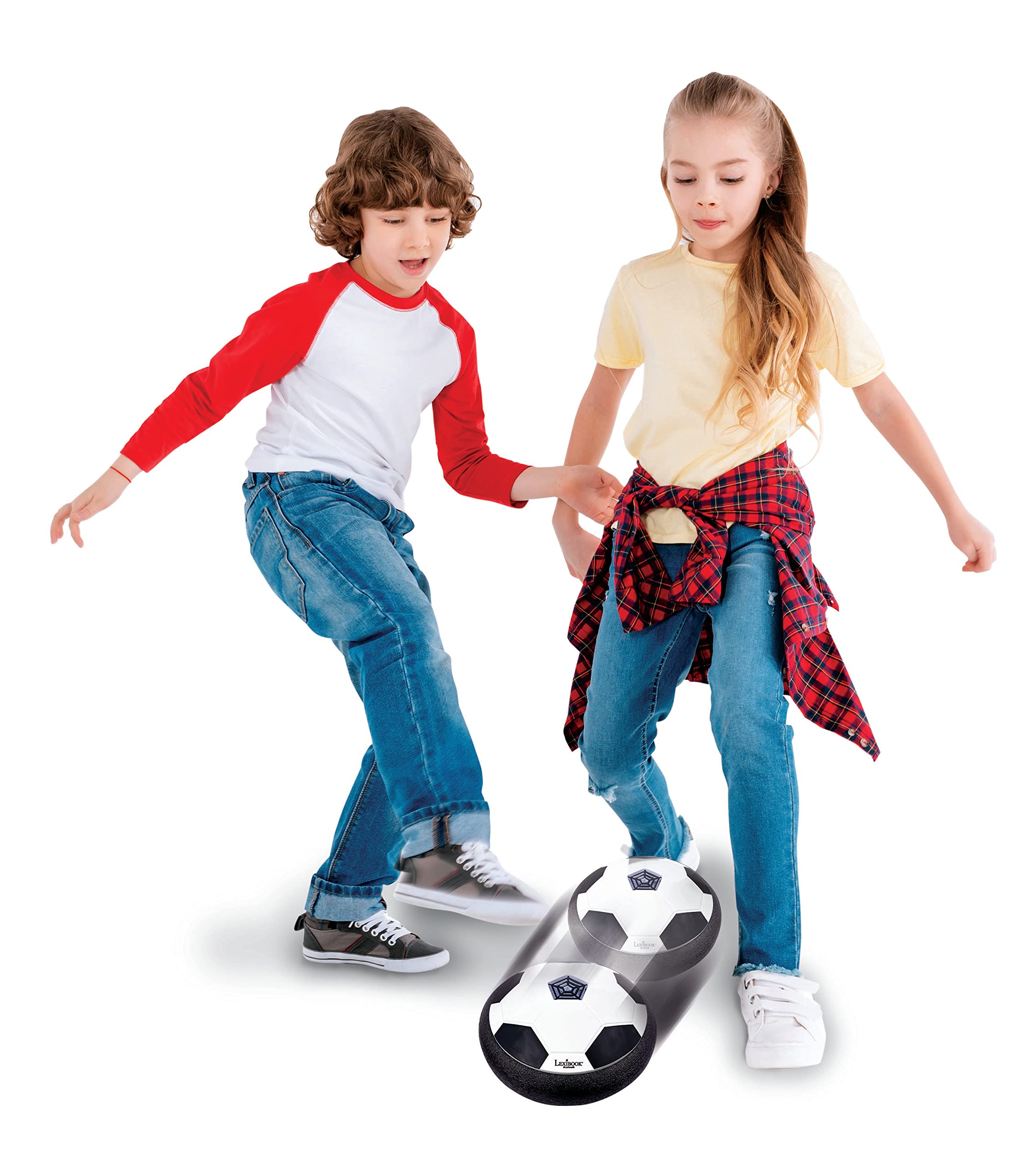 Lexibook Aerofoot, Hovercraft Soccer disc, 2 Goals, Pump and Inflatable Ball Included, Glides Easily, Fast and Dynamic, Light Effects, Anti-Shock Foam Edges, Rechargeable, JG981 - Image 6