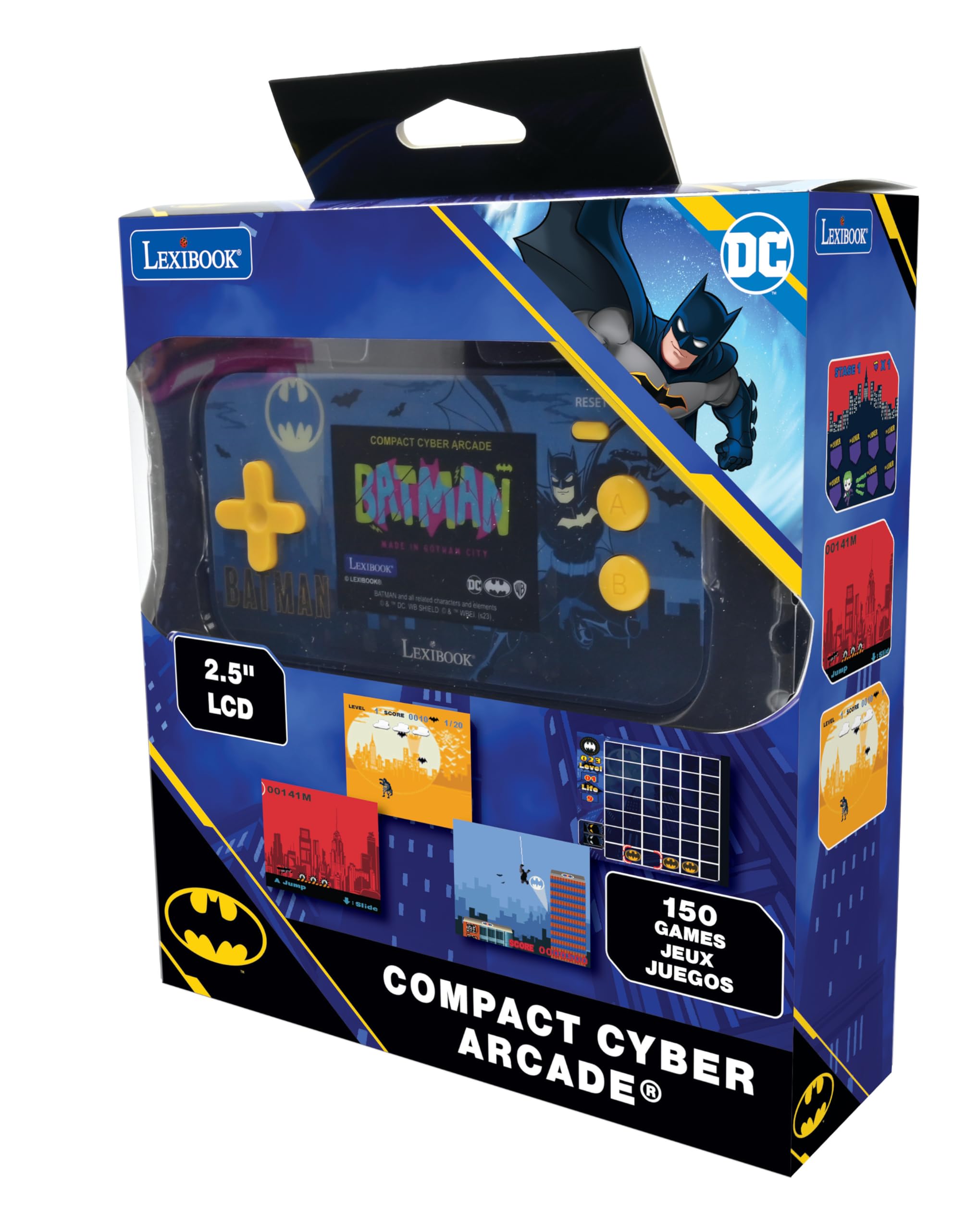 Lexibook - Batman - Compact Cyber Arcade Portable Console, 150 Games, LCD Color Screen, Battery Operated, Black/Blue, JL2367BAT - Image 3