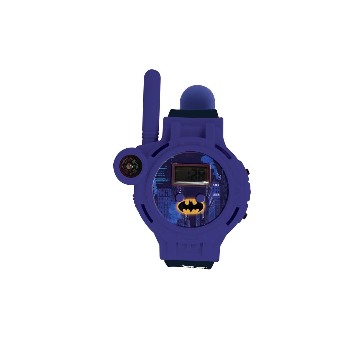 LEXiBOOK, Batman, Walkie-Talkie Watches, 2 Pieces, Range up to 200m, Flashlight, Compass, Rechargeable, Black/Green and Blue/Red, DMWTW1BAT - Image 3