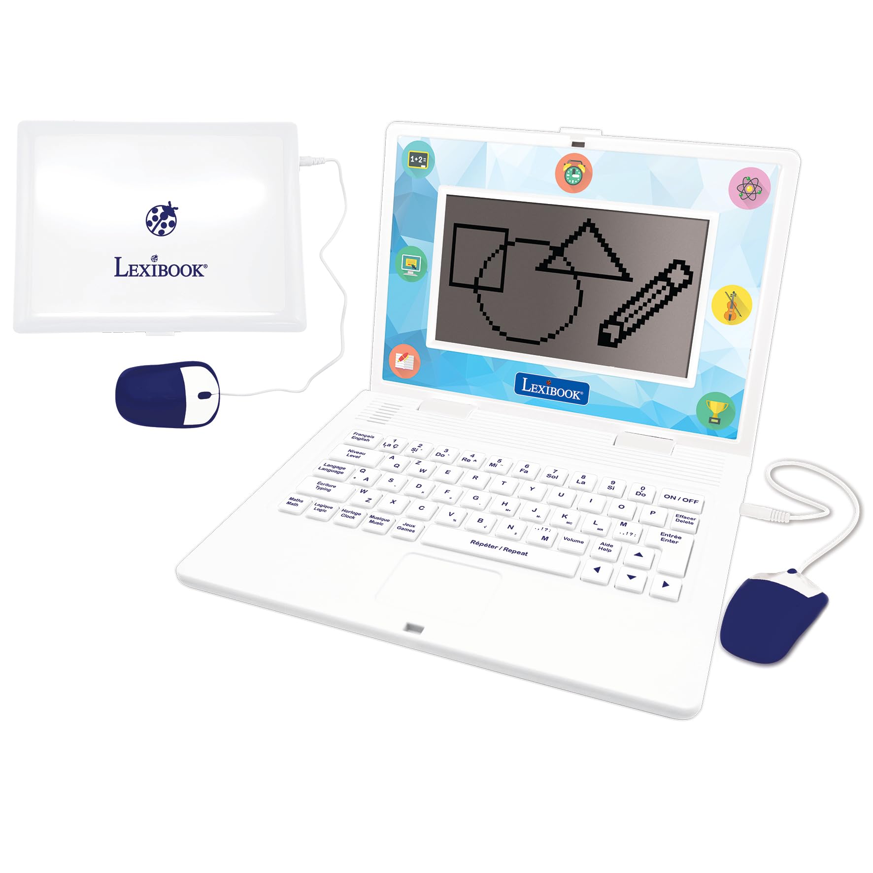 Lexibook - Bilingual and Educational Laptop English/Spanish - Toy for Children, 170 Activities to Learn Languages, Mathematics, Logic, Clock Reading, Play Games and Music, Large Screen - JC599i2 - Image 3