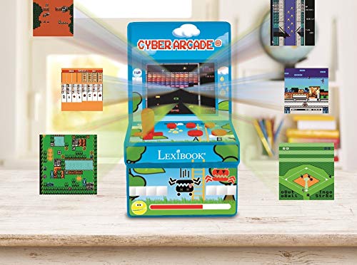 Lexibook Cyber Arcade Portable Retro Game Console, 200 Games, 2.8’’ LCD Colour Screen, Compact, Battery Operated, Blue/Green, JL2940 - Image 5