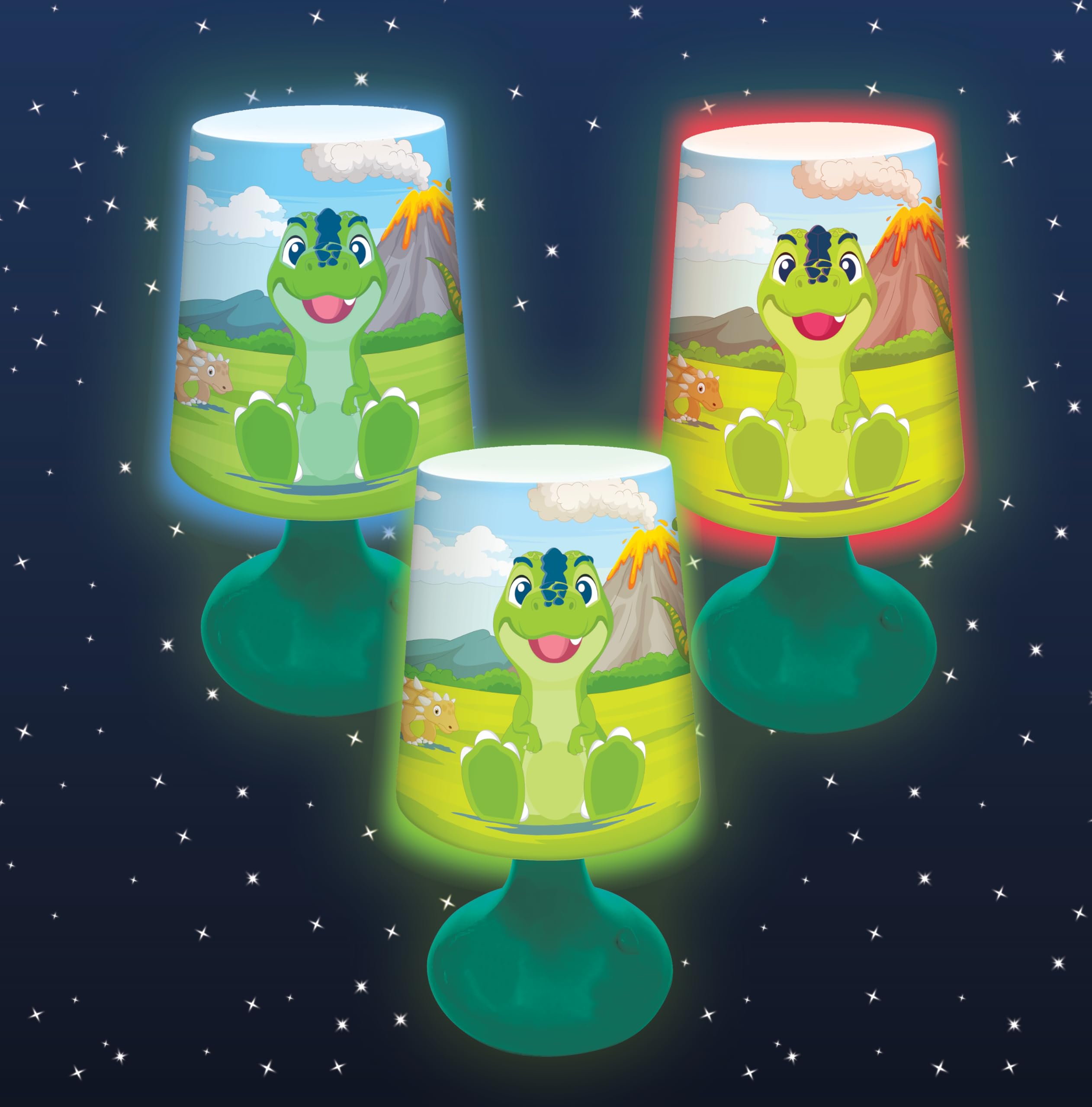 LEXiBOOK, Dinosaur, Cordless Mini Bedside Lamp and Nightlight, Green, MLT10DINO - Image 8