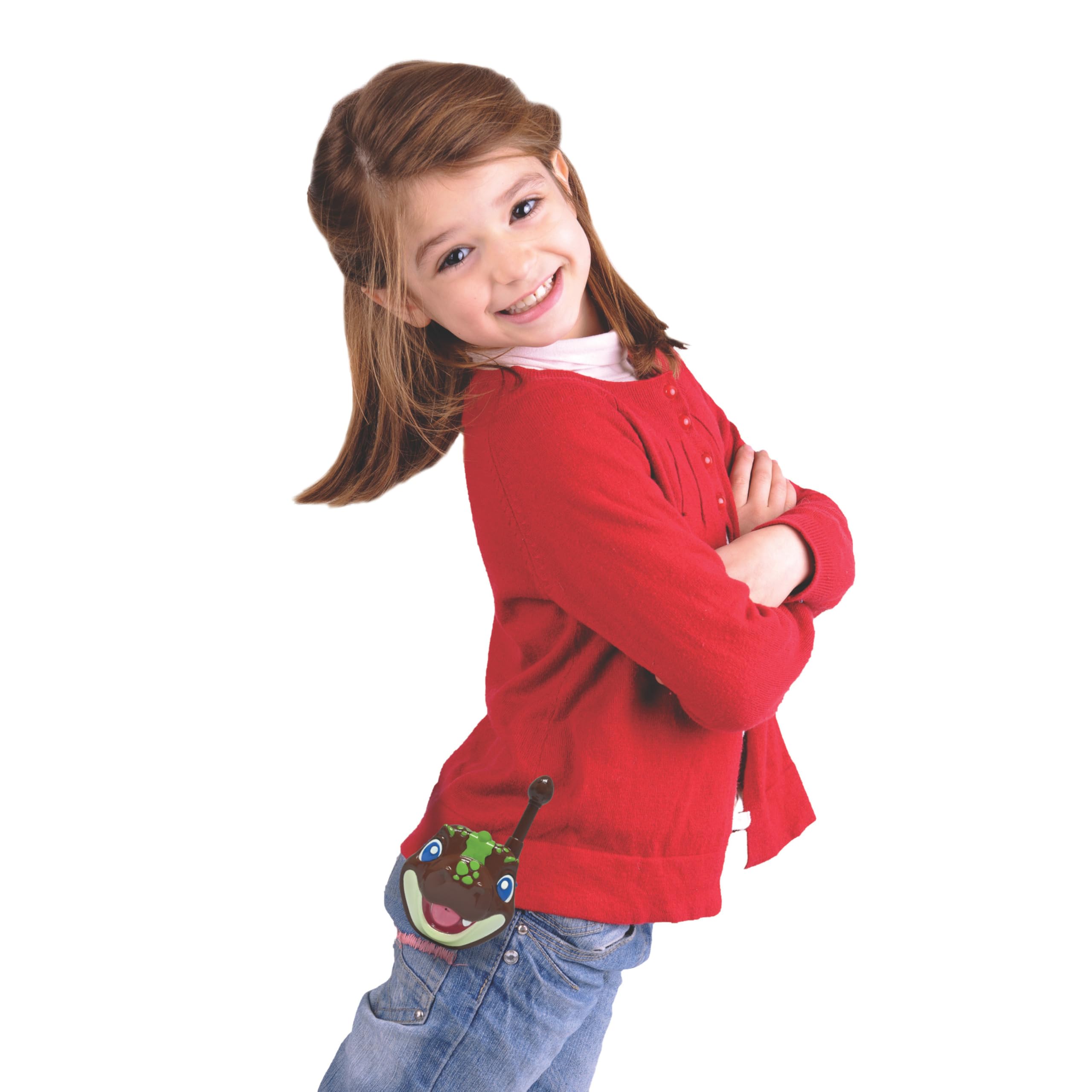 Lexibook, Dinosaur, Dinosaur 3D walkie-talkies, 500m Range, 2 Communication Channels, Belt Clip, Grey/Brown, TW18DINO - Image 3