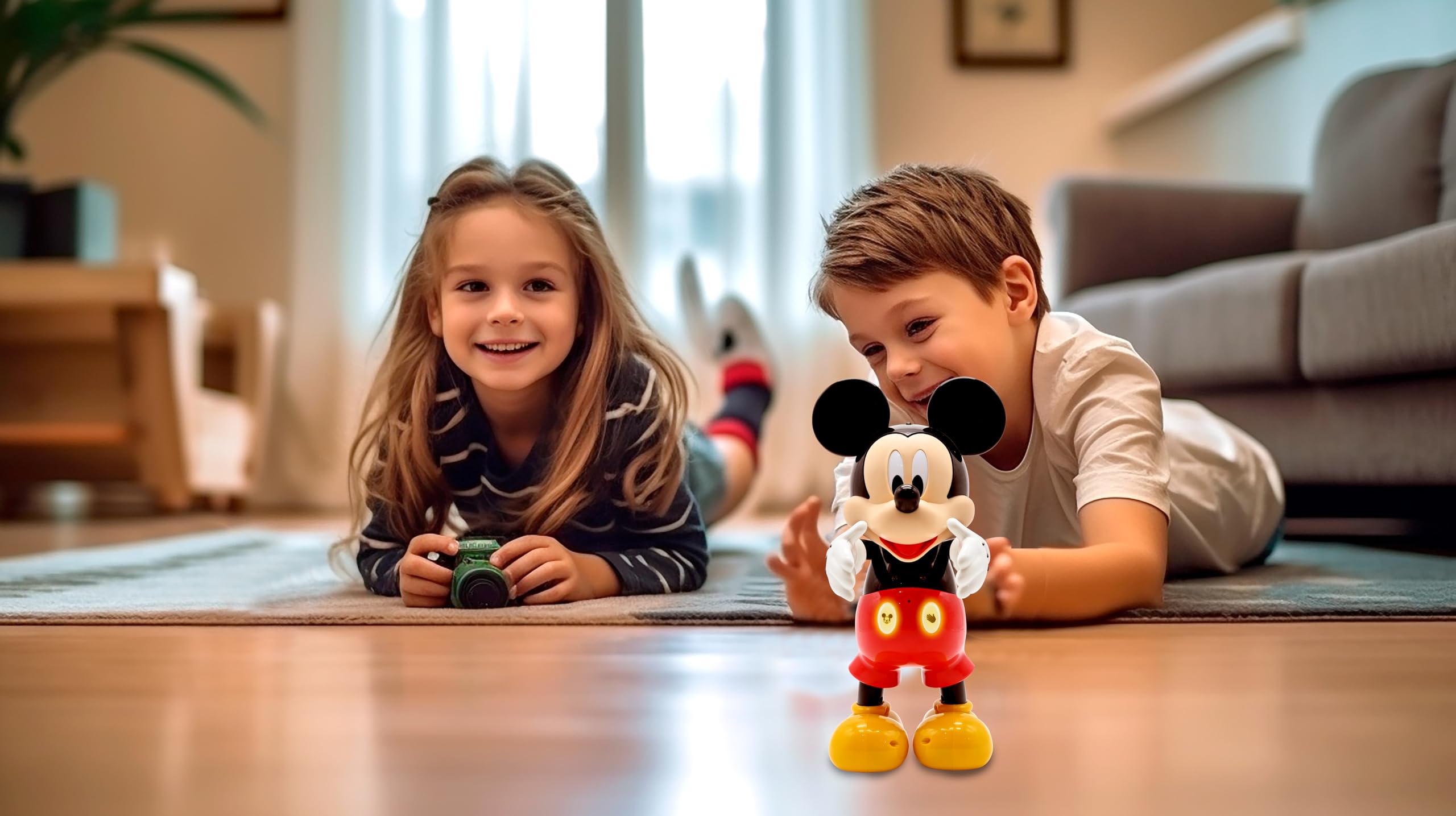 LEXiBOOK - Disney - Bilingual Mickey Robot - English/Spanish, 100 Educational quizzes, Light Effects, Dance, programmable, Articulated, Black/red - MCH01i2 - Image 4