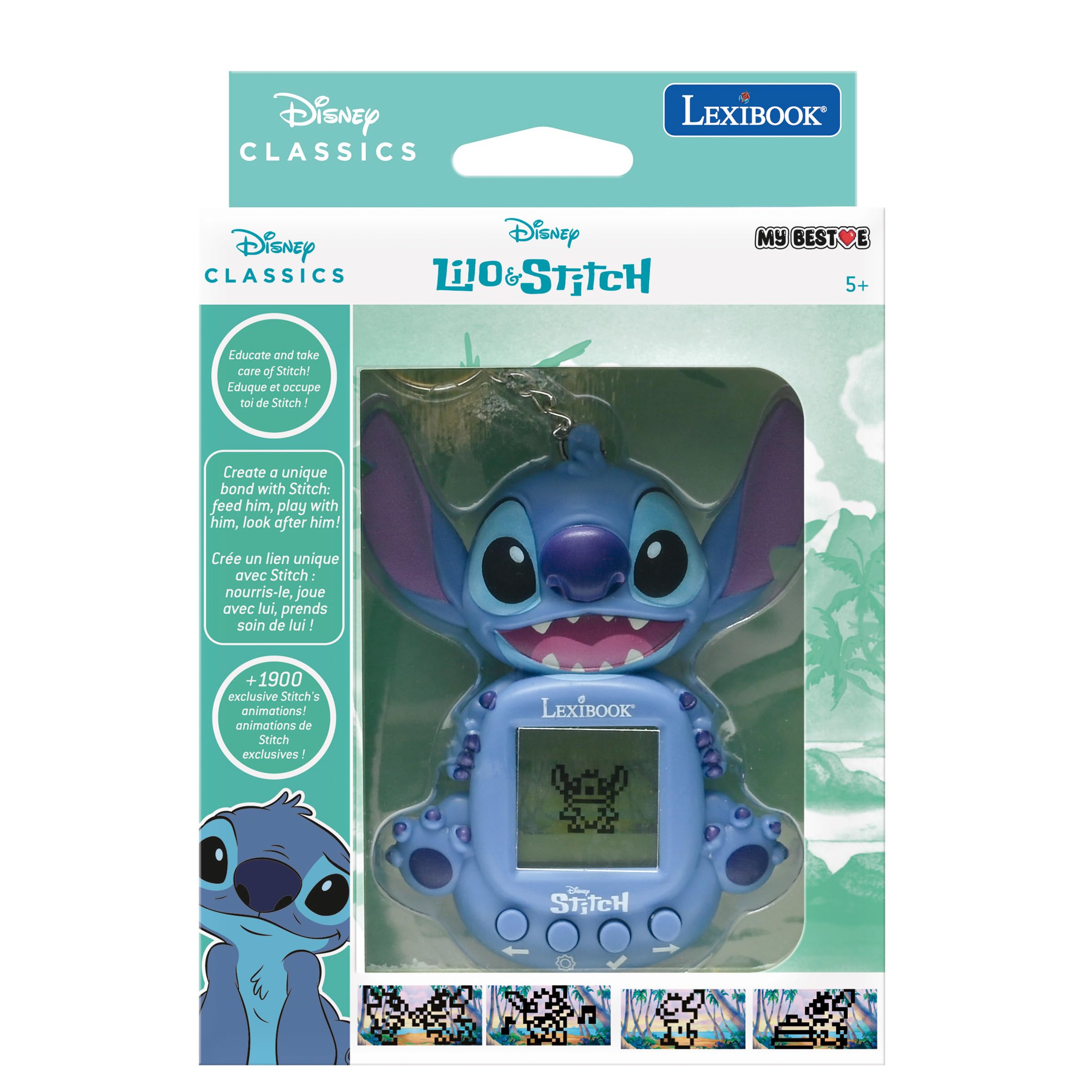Lexibook, Disney Stitch, My Best-e, Portable Games Console, Interactive and Educational Companion for Children, 8 Game Categories, Coloured Screen, Blue, JLMB10D - Image 5