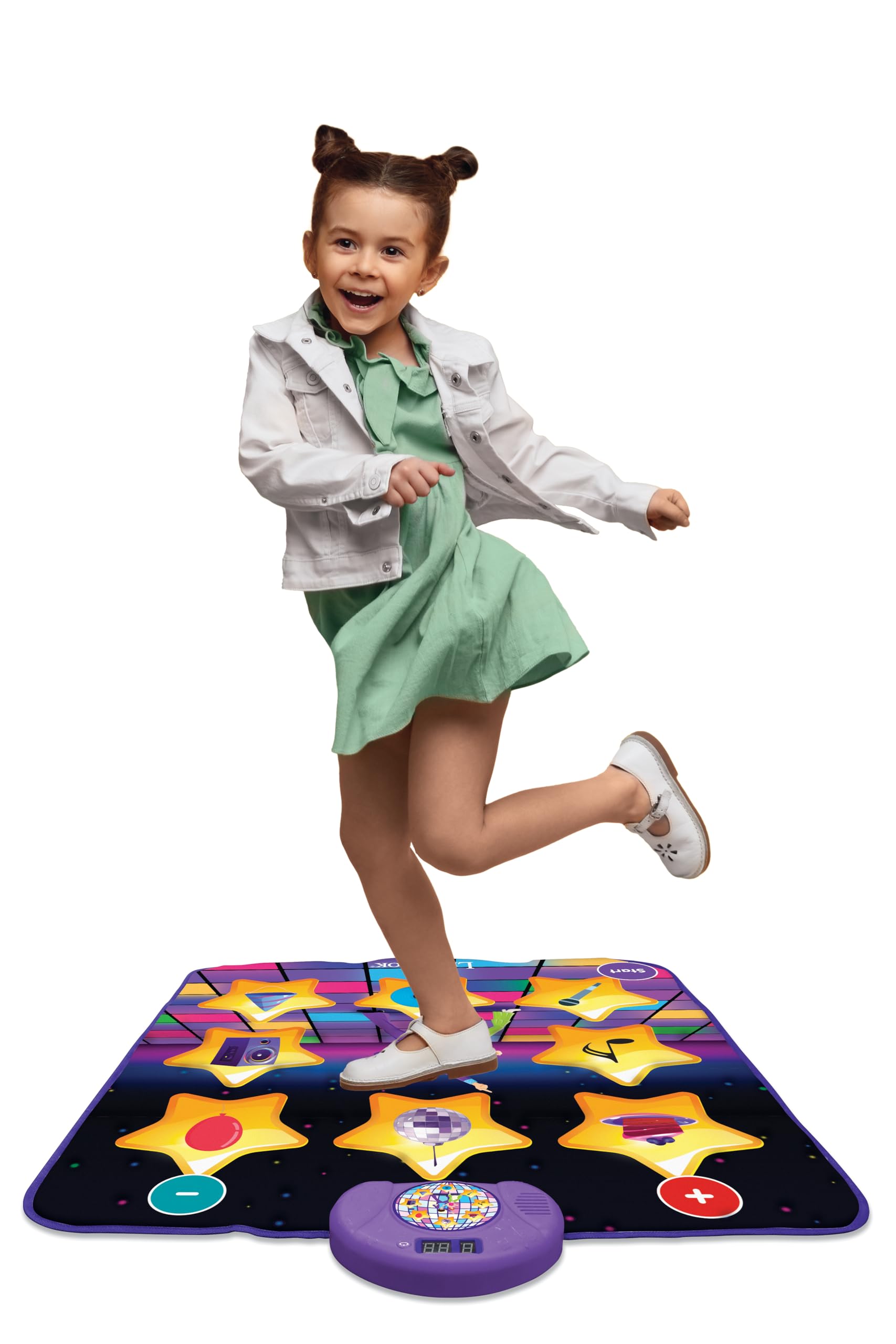 LEXiBOOK, Electronic Dance Floor Mat, Illuminated Keys, Built-in Speaker, Purple/Yellow, DM10 - Image 5