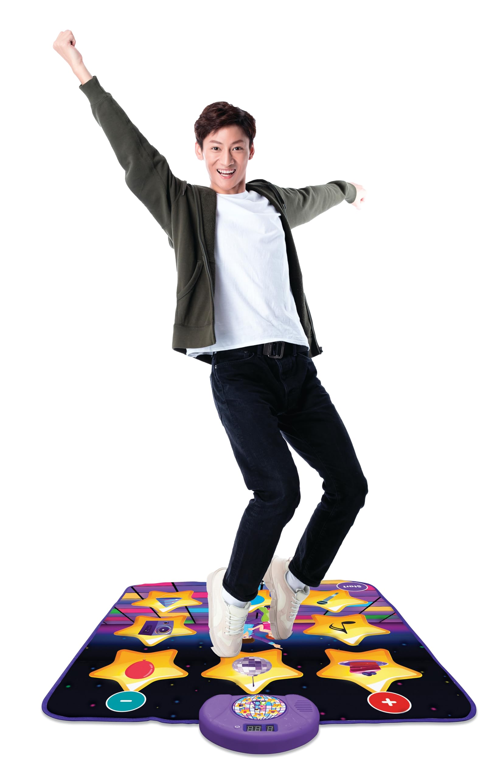 LEXiBOOK, Electronic Dance Floor Mat, Illuminated Keys, Built-in Speaker, Purple/Yellow, DM10 - Image 7