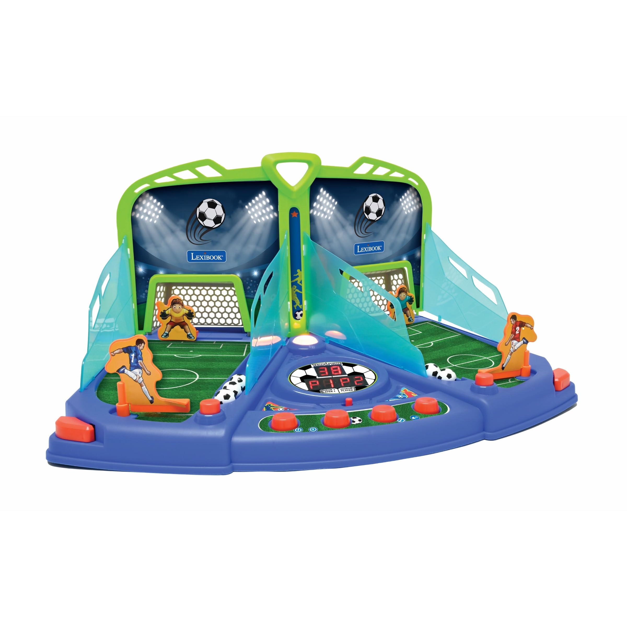 LEXiBOOK, Electronic Football Game with Light and Sound Effects for 2 Players, Blue/Green, JG945 - Image 7