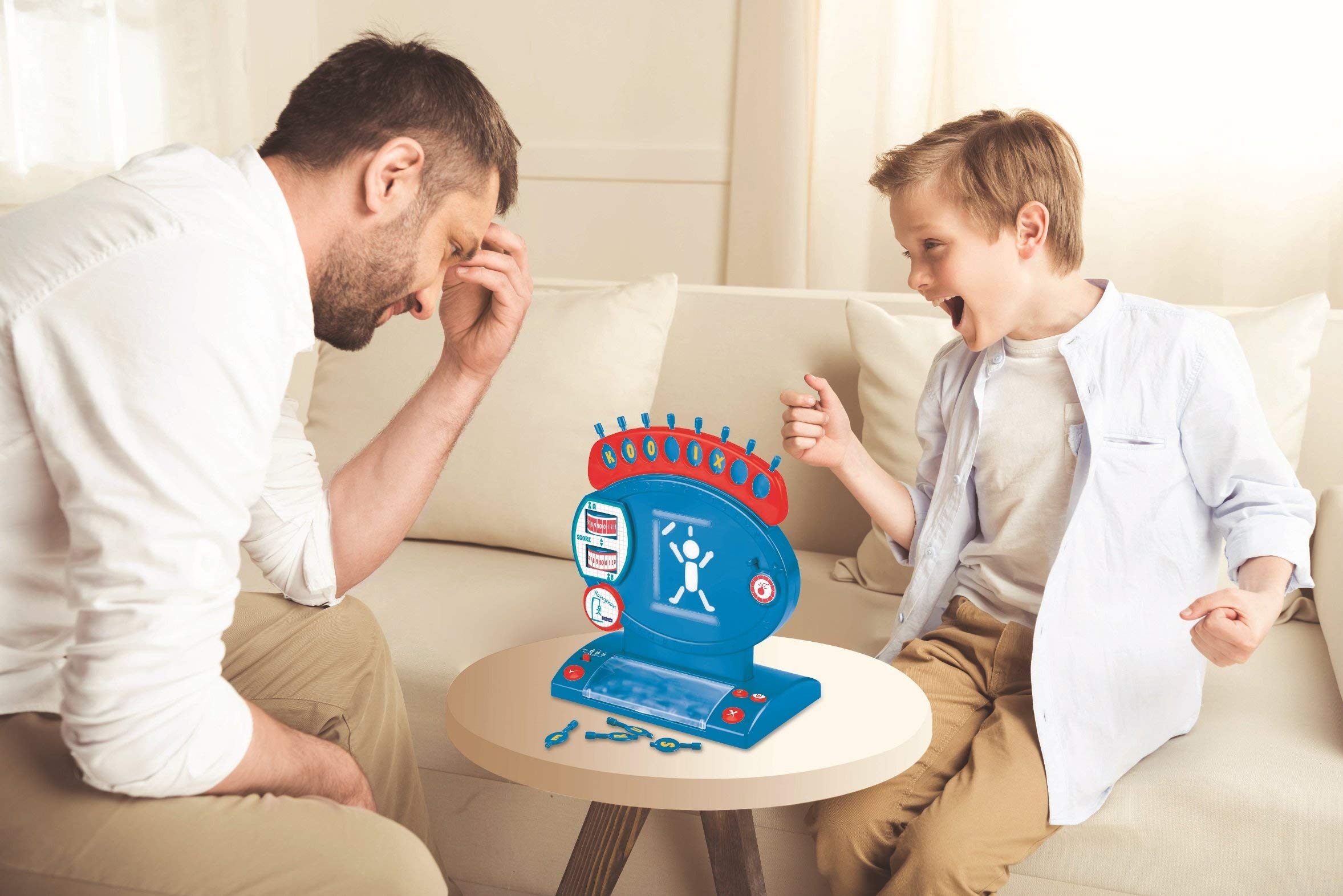 LEXiBOOK Electronic Hangman Game, Child and Family Board Game, Spelling and Vocabulary, Light and Sound Effects, 2 Players, Blue/red, JG800 - Image 5