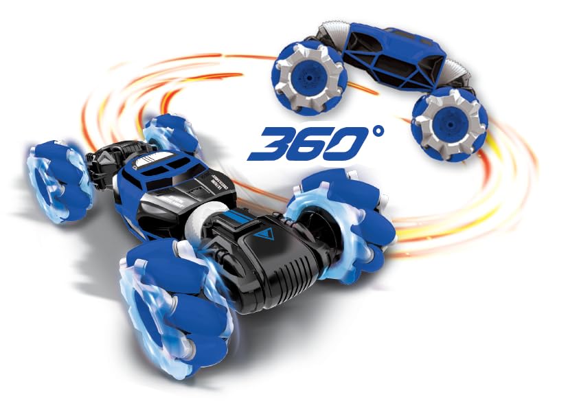 LEXIBOOK, Extreme Crosslander® RC Car Luminous Off-Road Remote Control with Wristband, Rechargeable, Electronic Action Game, Black/Blue, RC49 - Image 7