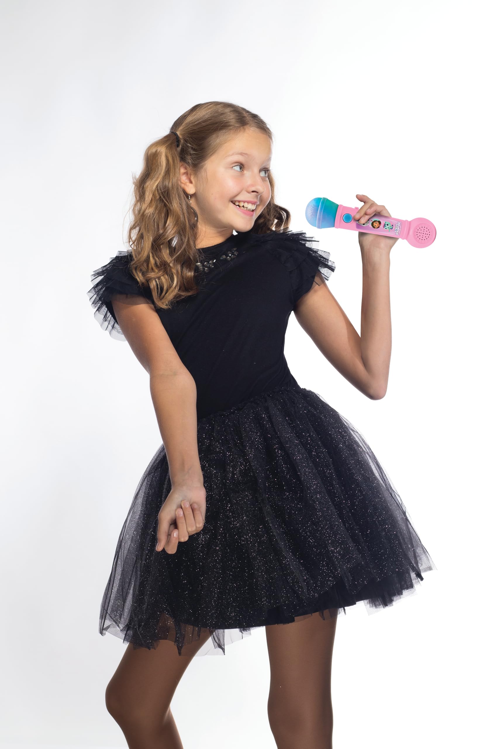 Lexibook, Gabby's Dollhouse, Illuminated Microphone for Kids, Musical Toy, Built-in Speaker, Light Effects, Demo Tunes Included, Pink/Blue, MIC80GDH - Image 4