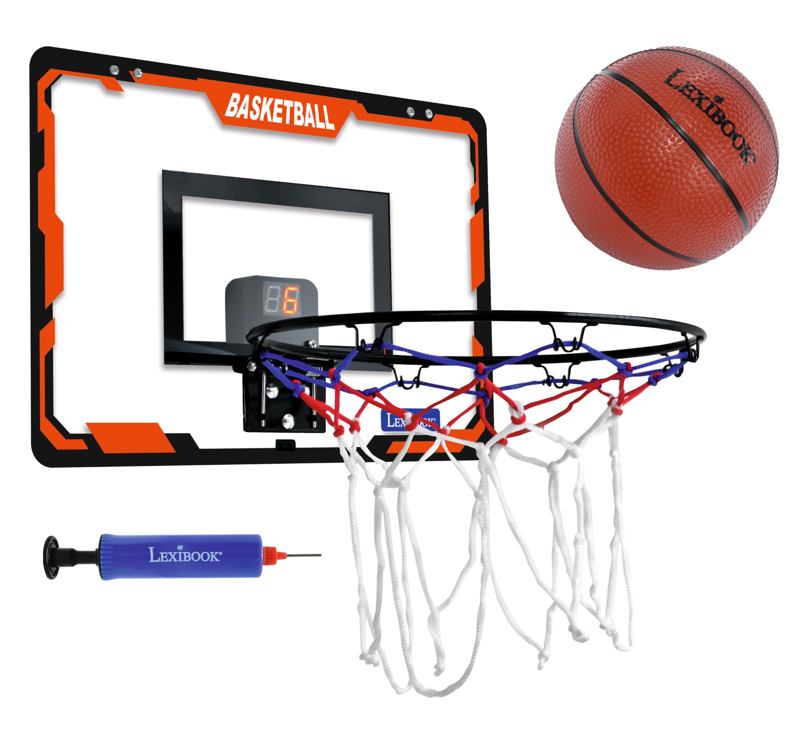 Lexibook, Interactive Basketball Hoop, Score Counter, Sound Effects, Basketball, Pump Included and Installation kit Included, JG920 - Image 6