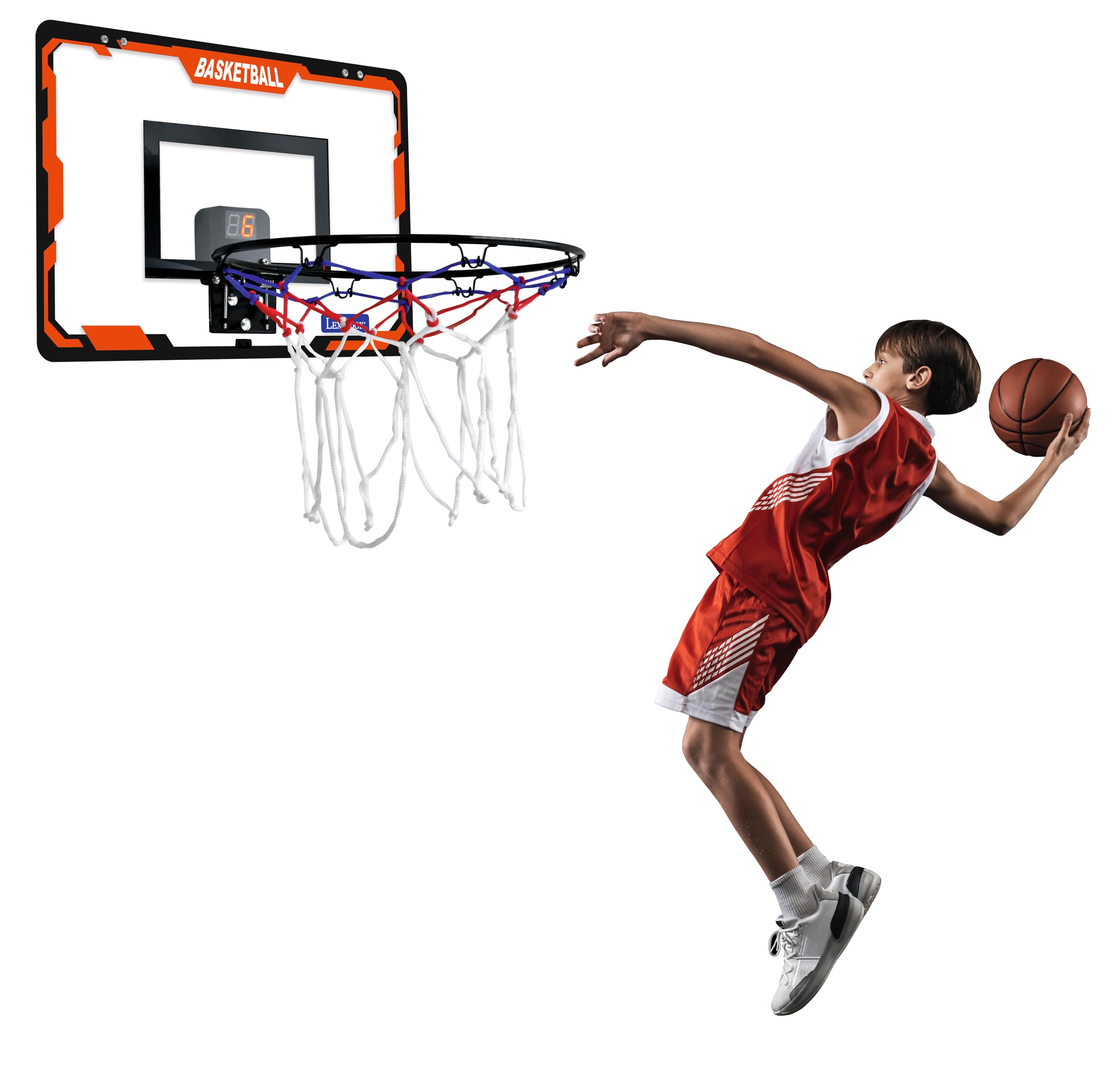 Lexibook, Interactive Basketball Hoop, Score Counter, Sound Effects, Basketball, Pump Included and Installation kit Included, JG920 - Image 7