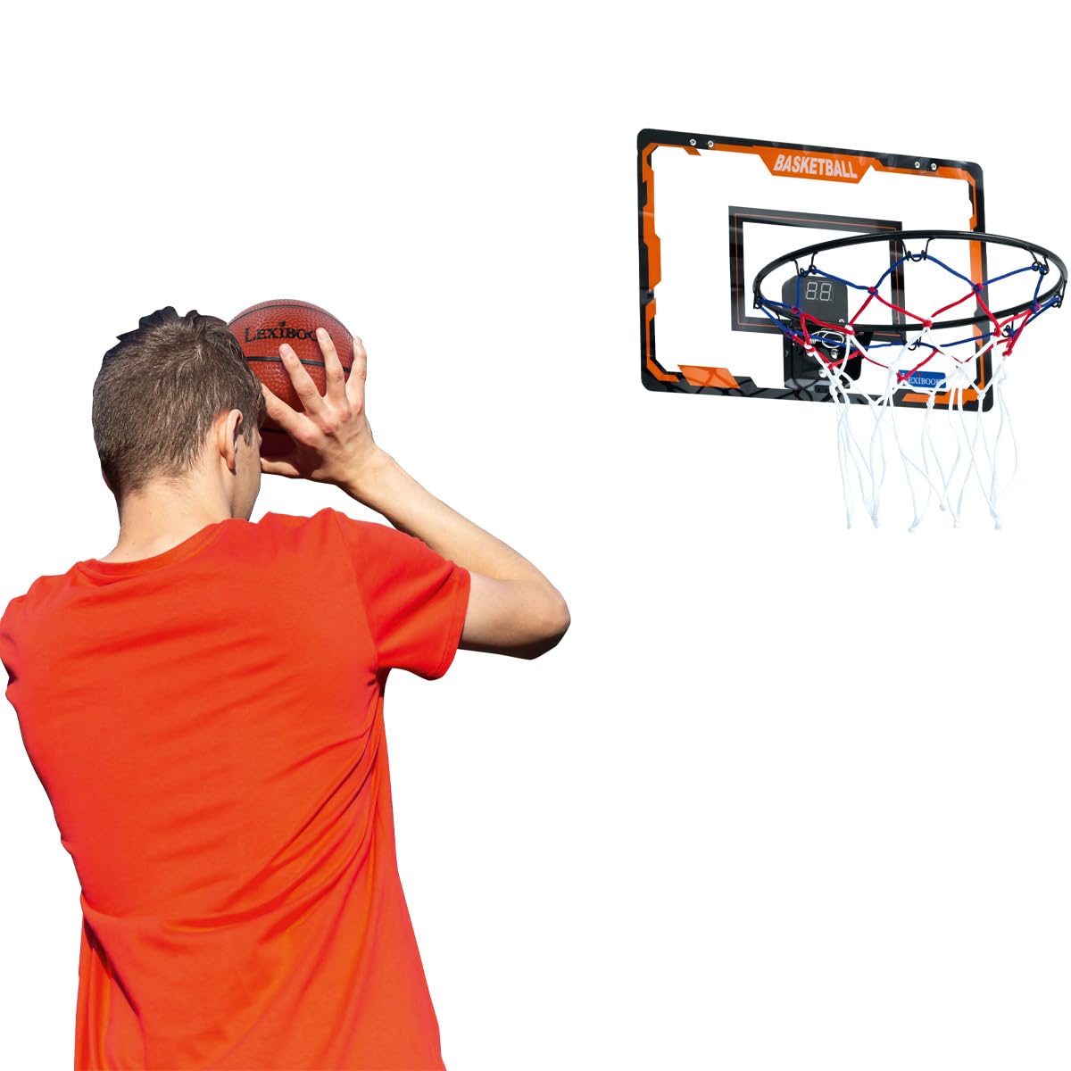 Lexibook, Interactive Basketball Hoop, Score Counter, Sound Effects, Basketball, Pump Included and Installation kit Included, JG920 - Image 9