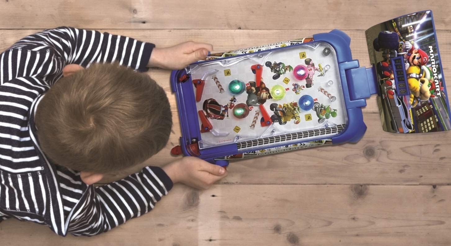 LEXiBOOK Nintendo Mario Kart Table Electronic Pinball, Action and Reflex Game for Children and familiy, LCD Screen, Light and Sound Effects, Blue/red, JG610NI - Image 6