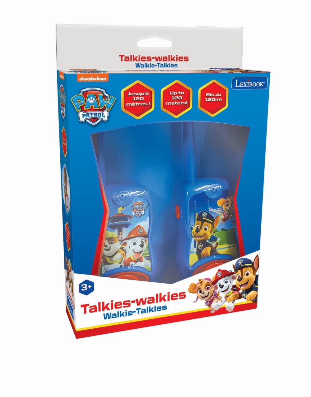 LEXiBOOK Paw Patrol Chase Walkie-talkies, Communication Game for Children, Belt Clip for Transport, Battery, Blue/Red, TW12PA - Image 5