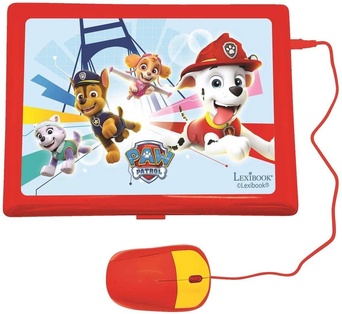 LEXiBOOK Paw Patrol - Educational and Bilingual Laptop Spanish/English - Toy for Child Kid (Boys & Girls) 124 Activities, Learn Play Games and Music with Chase Marshall - Red/Blue JC598PAi2 - Image 3