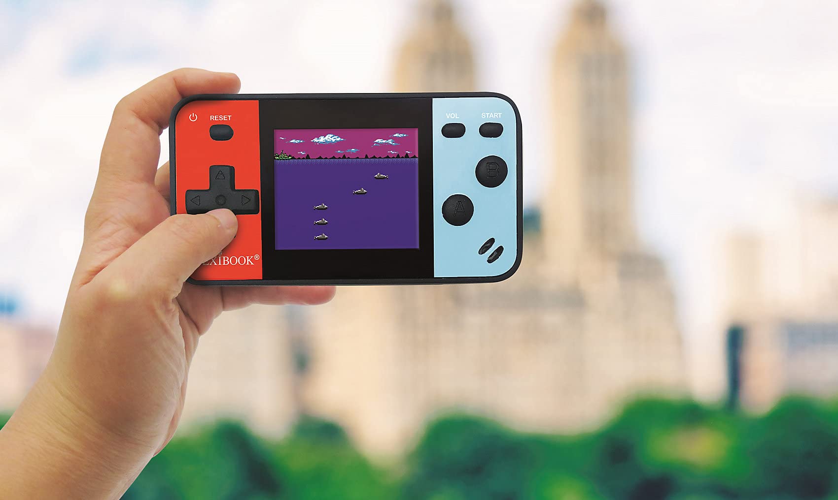 Lexibook Portable Handheld Game Console Cyber Arcade Pocket 150 Games, 1.8" (4.5cm) Color LCD Screen, Gaming Toy for Kids / Teenagers, Blue / red, JL1895 - Image 3