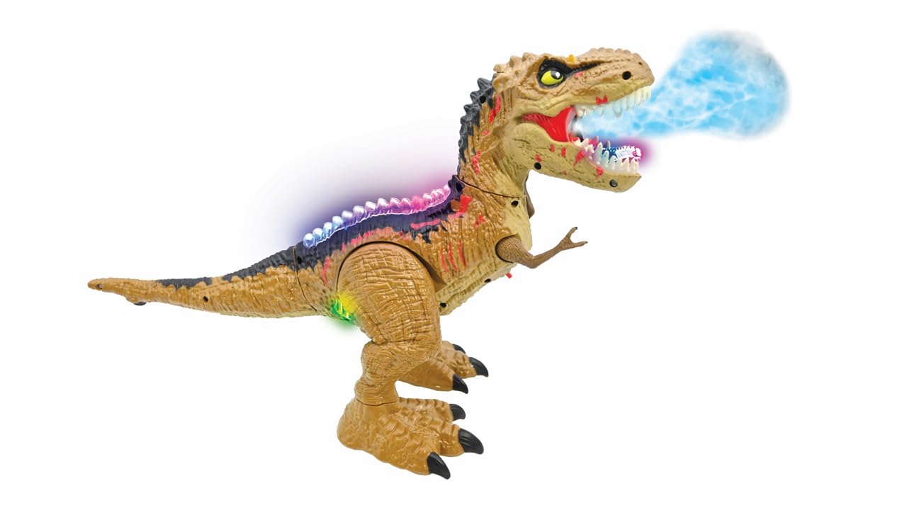 LEXiBOOK, RC Tyrannosaurus Control, Realistic Dinosaur, Articulated Movements, Roars, Smoke Spitting, Light Effects, Rechargeable, Fossil and Hand-held Remote Controls Included, DINO02 - Image 6