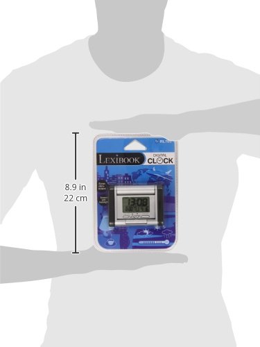 LEXiBOOK Self-Opening Travel Clock, Alarm with Snooze Function, Large Screen for Easy Reading, Batterie, Silver, RL705 - Image 5