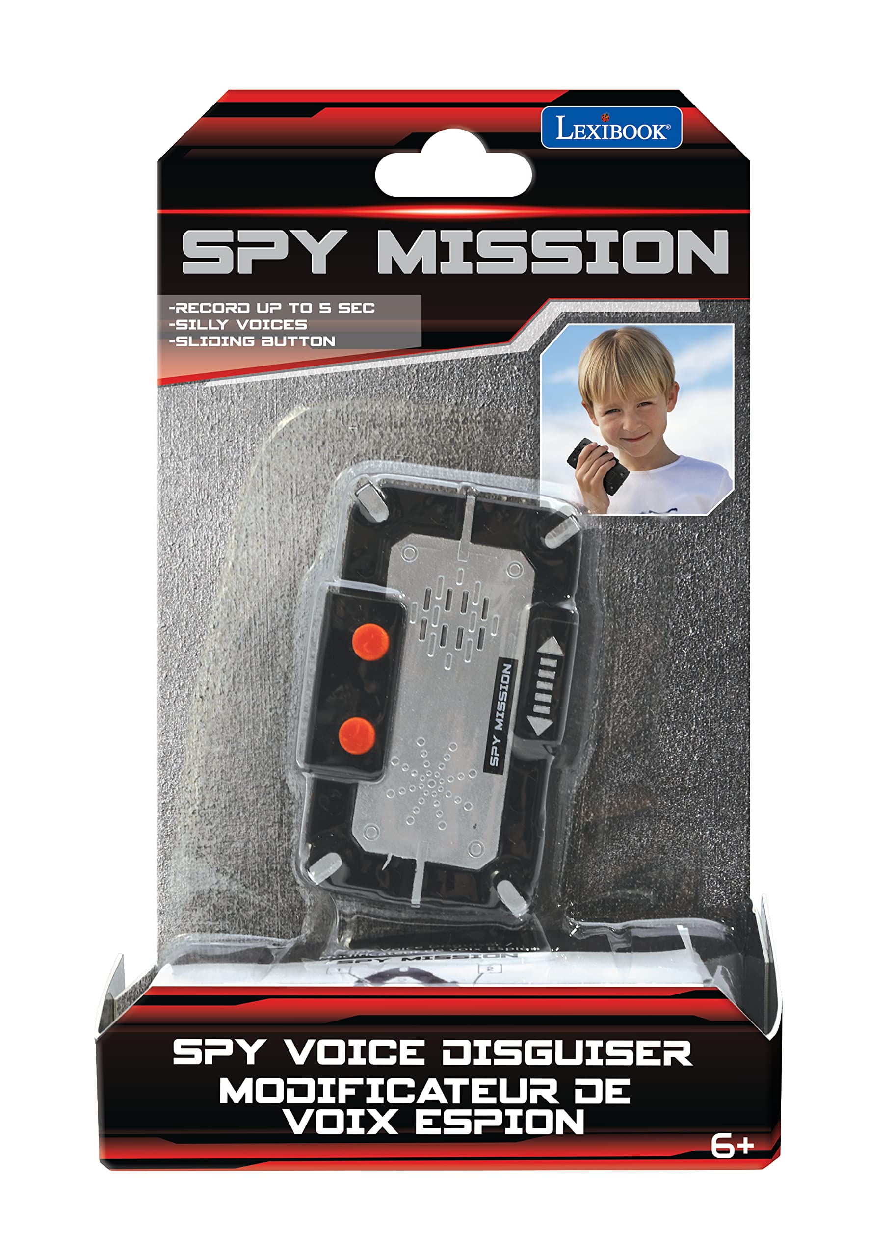 LEXiBOOK - Spy Mission Voice Modifier Spy, Voice Distortion Effects, Recording up to 5 Seconds, Black, RPSPY03 - Image 3