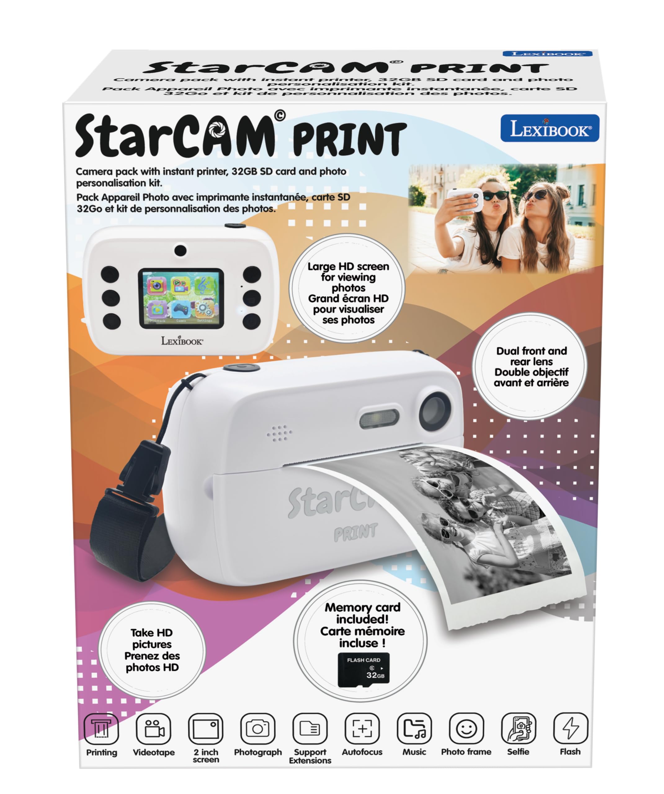 Lexibook StarCAM Print, Camera Pack with Instant Printer, Photo and Video Function, 32GB SD Card and Photo Personalization kit Included, DJ150 - Image 5