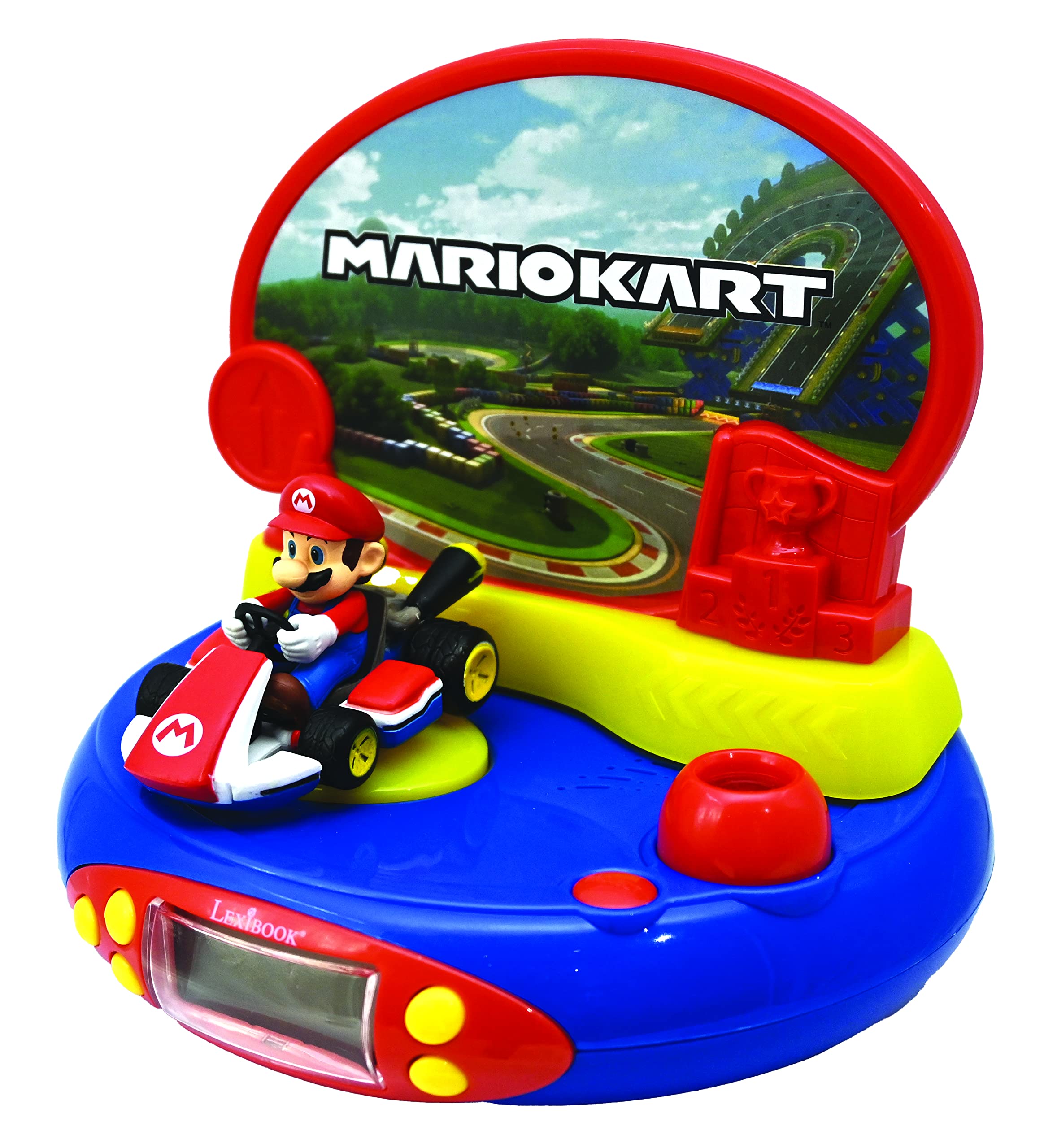 LEXIBOOK, Super Mario, Projector Alarm Clock for Kids, Nightlight and time Projection to The Ceiling, Sound Effects, Battery-Powered, Blue/red, RP500NI - Image 3