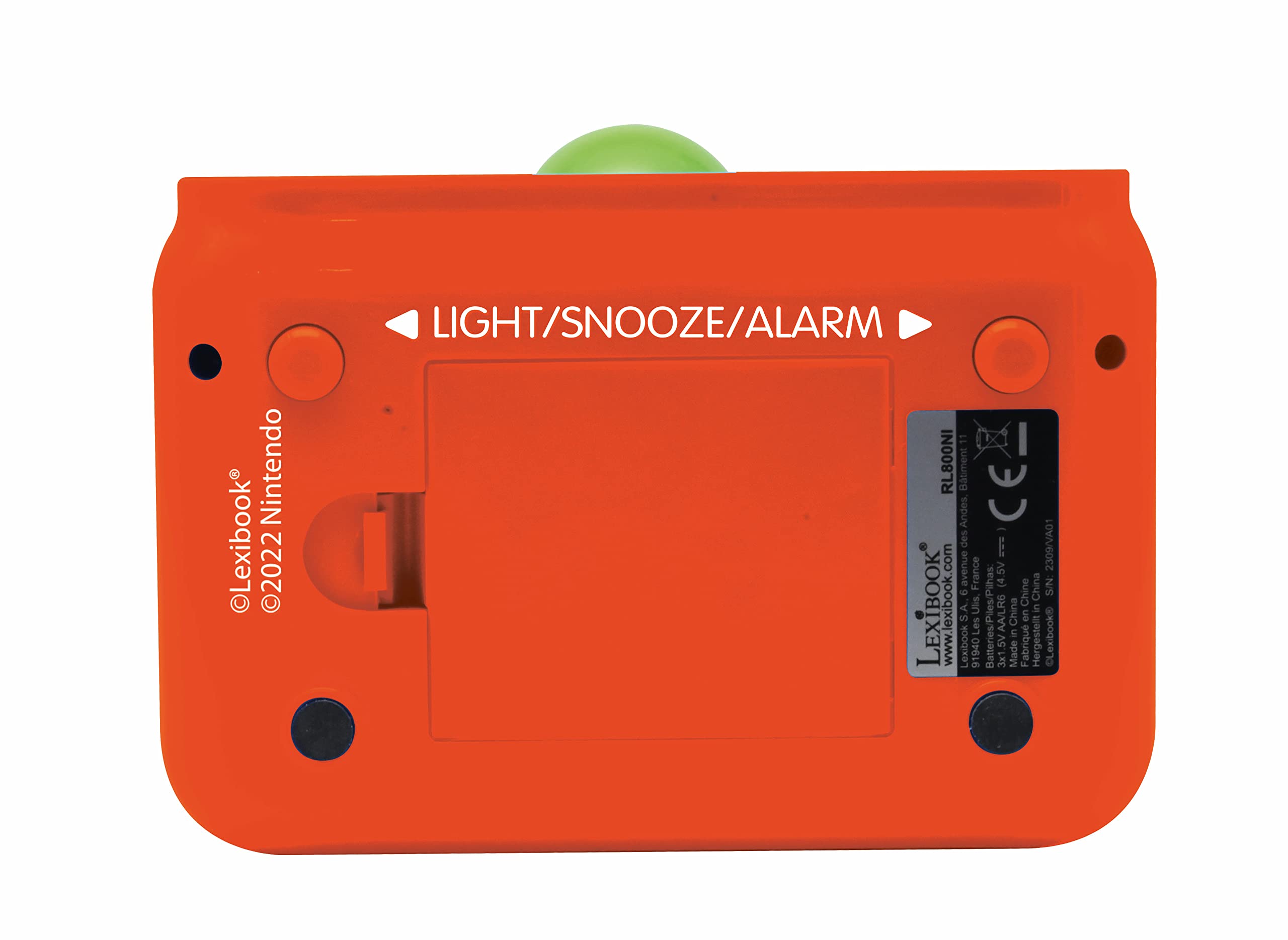 LEXIBOOK, Super Mario, Yoshi Nightlight Alarm Clock, Sounds and Melodies, LCD Backlit Screen, Luminous, Snooze, Orange, RL800NI1 - Image 3