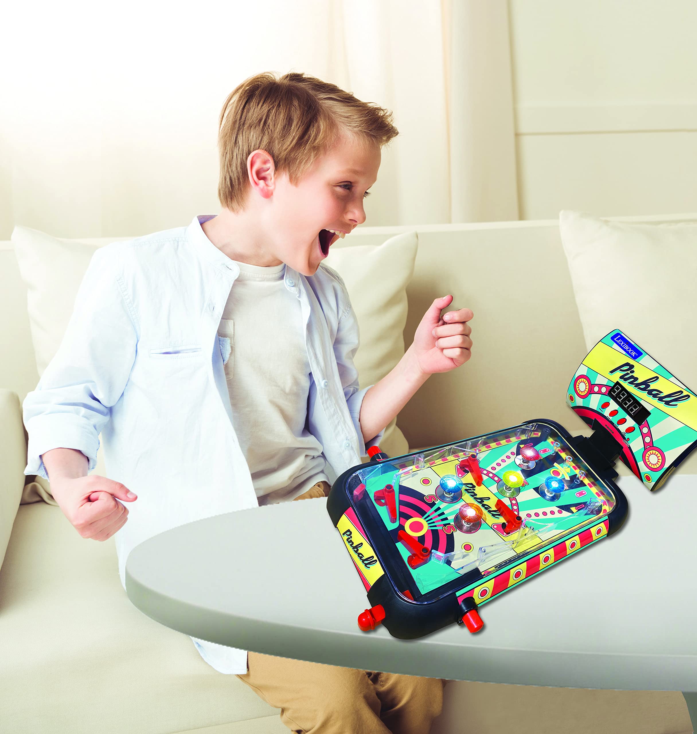 LEXiBOOK Table Electronic Pinball, Action and Reflex Game for Children and Family, LCD Screen, Light and Sound Effects, JG610 - Image 4