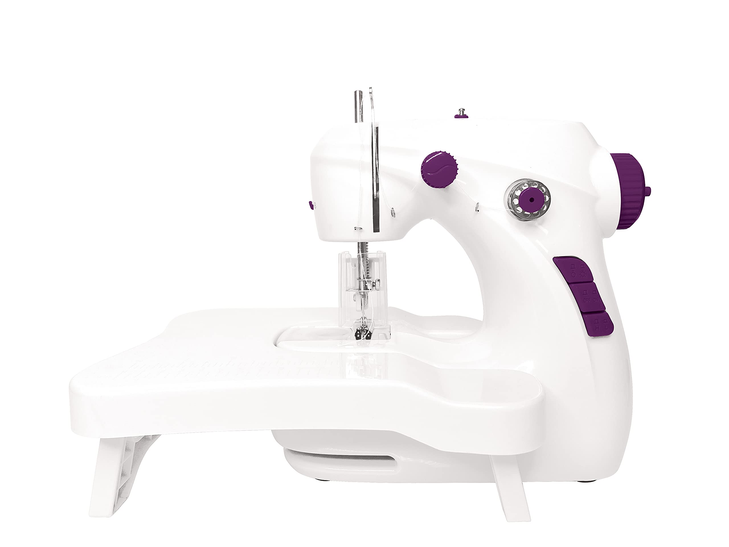 Lexibook, The Sewing Workshop, Sewing machine, 5 fabric coupons & accessories included, White/purple, SW200 - Image 3