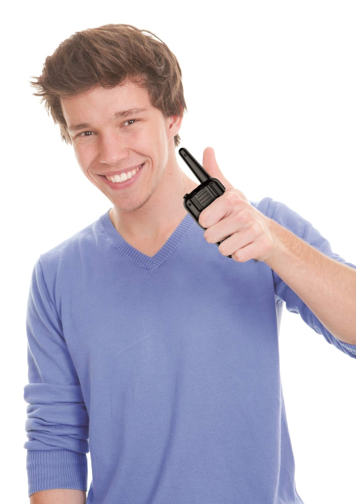 Lexibook Walkie-talkies for Kids, Toys Long Range 8km / 5 Miles, LCD Screen, Digital Sound, Indoor and Outdoor Communication Game, Belt Clip, Black, TW58 - Image 5